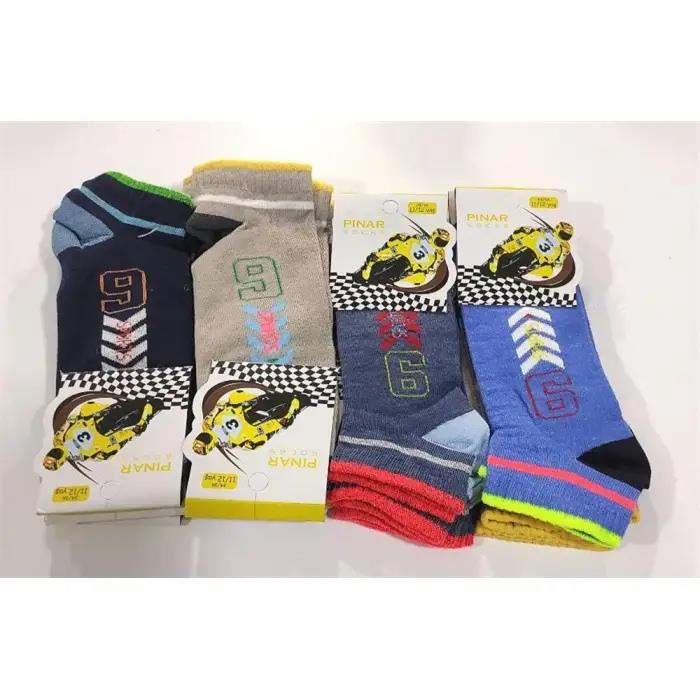 Erkek Çocuk Penye Patik Çorap 12'li Paket (Yaş:11-12)