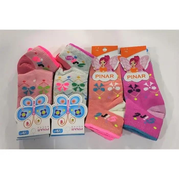 Kız Çocuk Penye Patik Çorap 12'li Paket (Yaş:7-8)