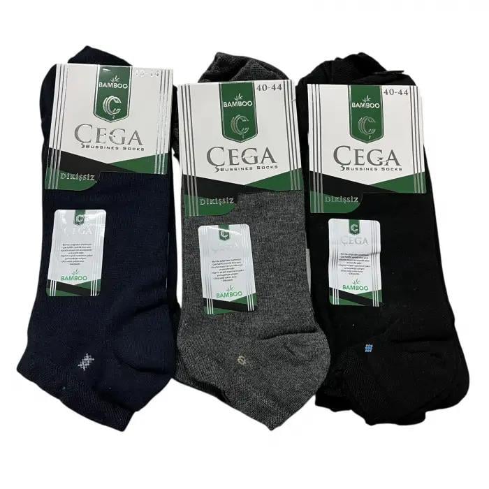 Çega Bambu Erkek Patik Çorap 12'li Paket(EÇ01-03)