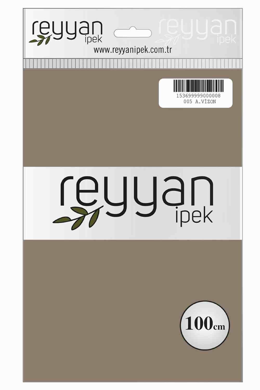 Reyyan Düz Renk Poşetli Yazma (A.Vizon)