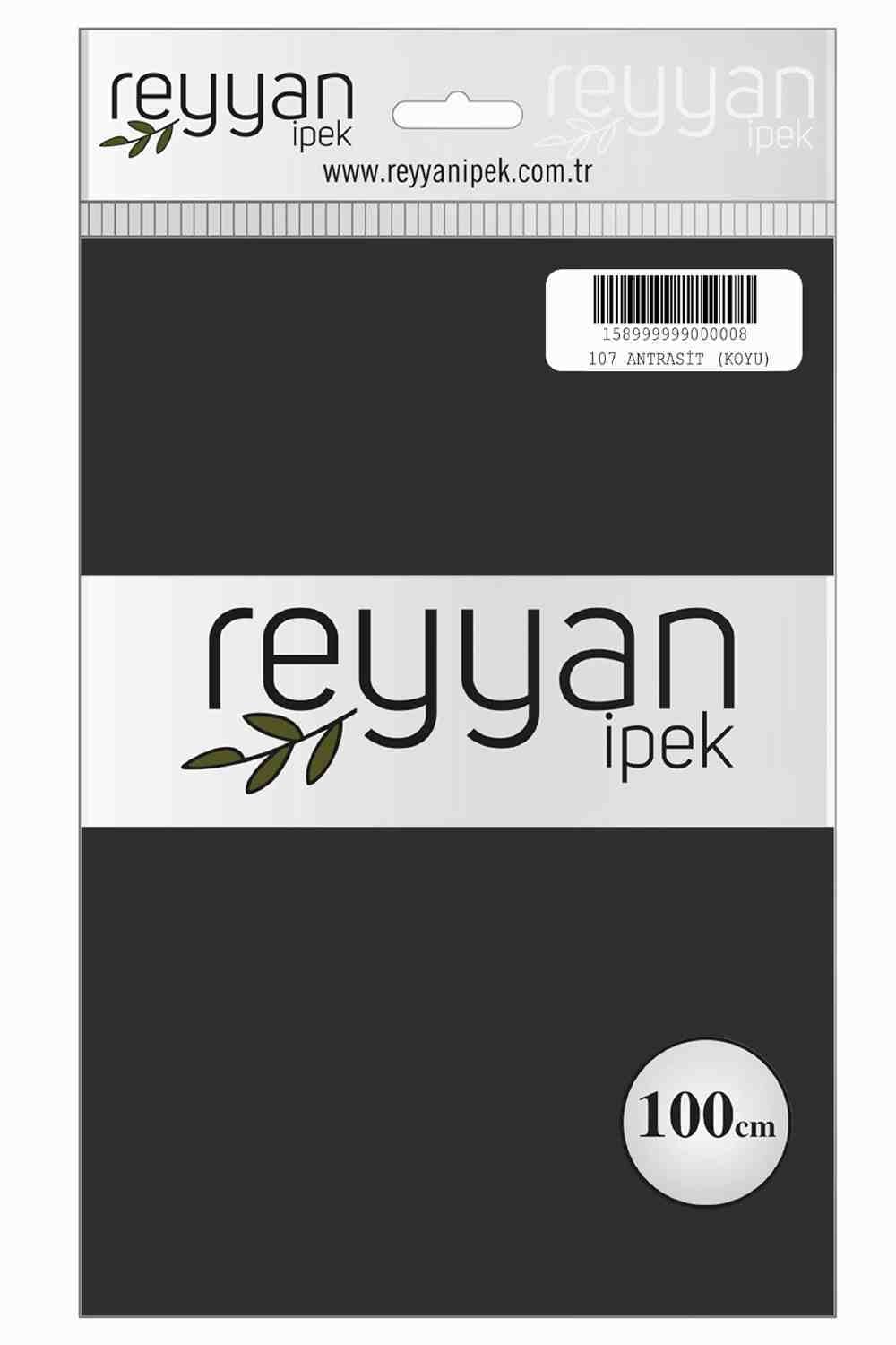 Reyyan Düz Renk Poşetli Yazma (Antrasit Koyu)