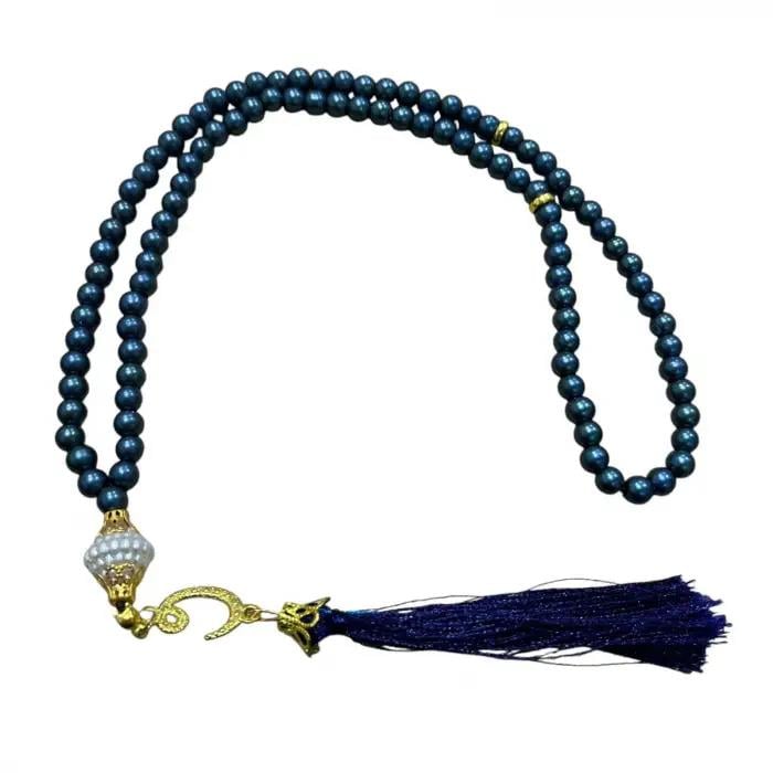 Gece Mavisi Püsküllü İnci Tespih(tsp02-04)