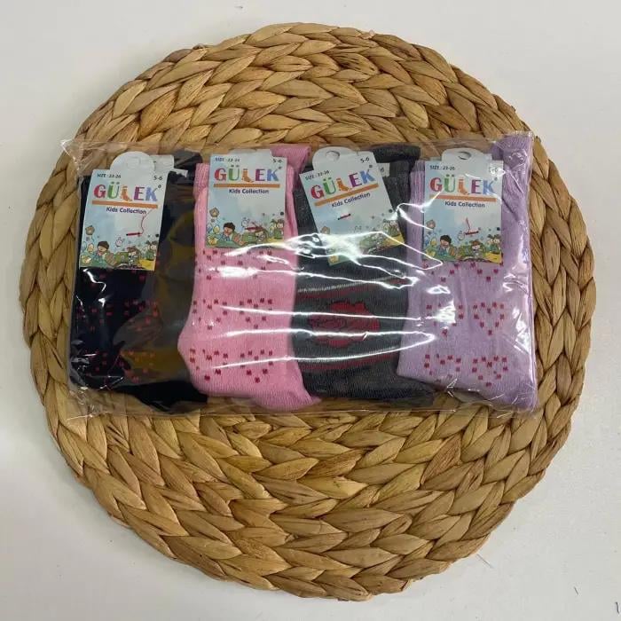 Kız Çocuk Soket Gülek Kız Çocuk Penye Soket Çorap 12'li Paket (Yaş:5-6)