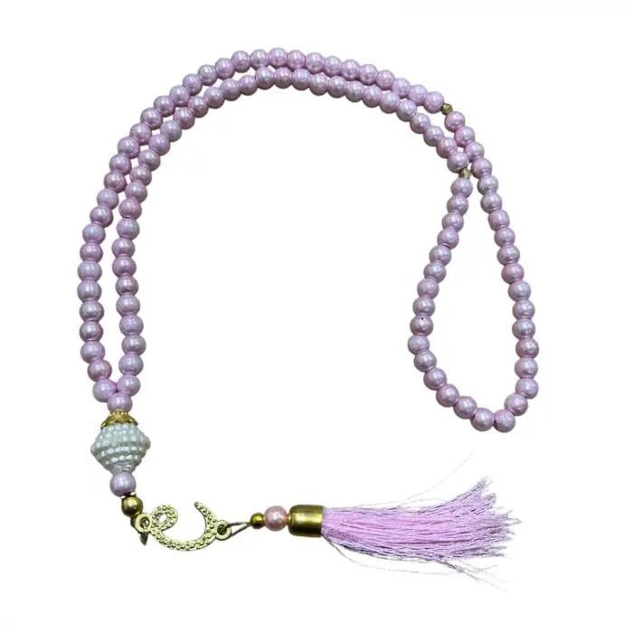 Pembe Püsküllü İnci Tespih(tsp02-01)