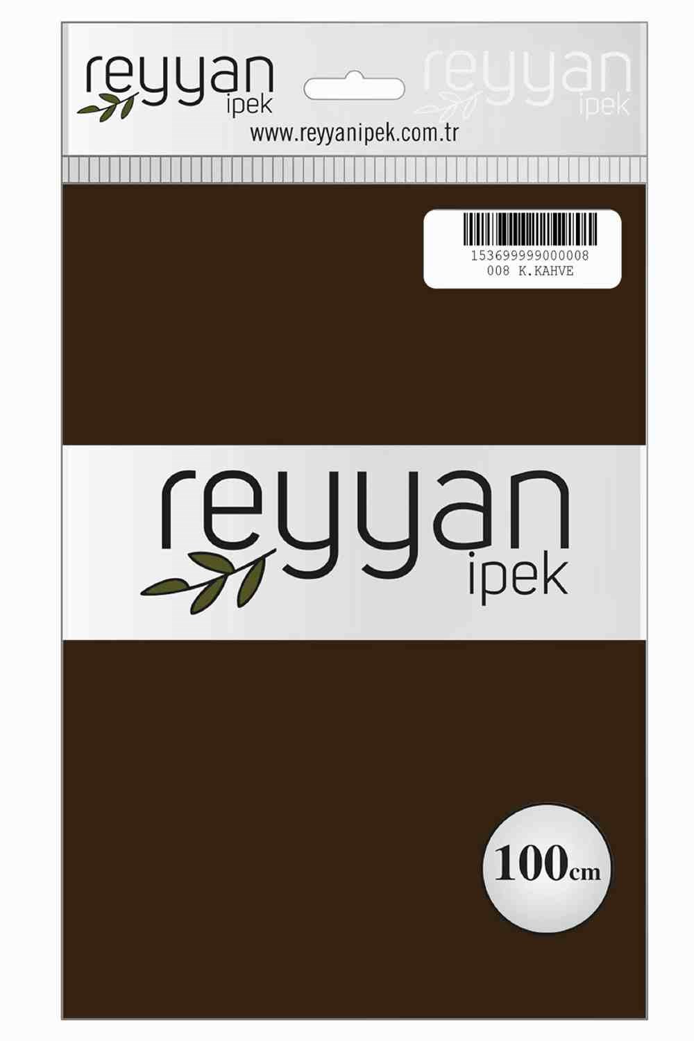 Reyyan Düz Renk Poşetli Yazma (Koyu Kahve)