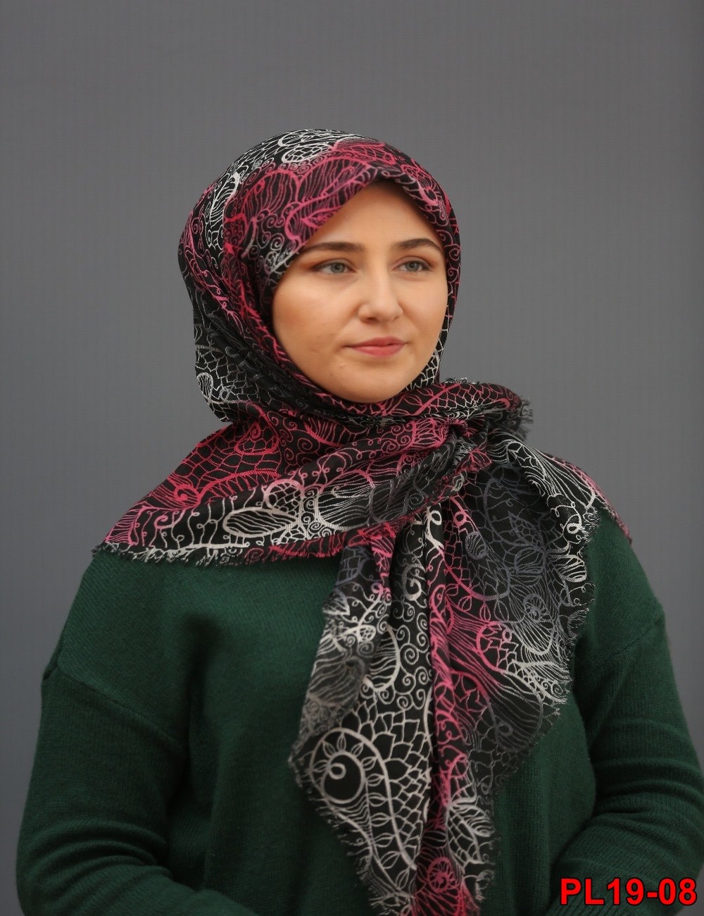 Elmina Flamlı Coton Eşarp(19-08)