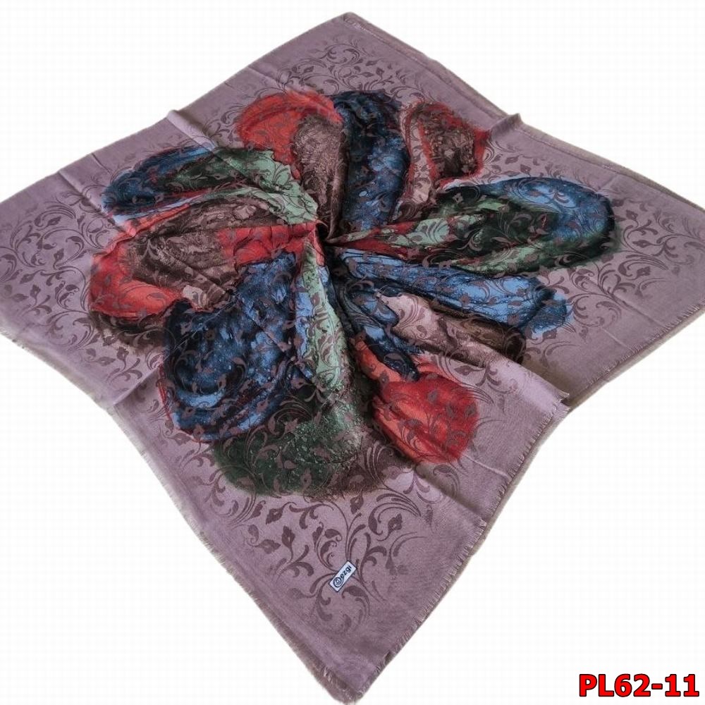 Ezgi Flamlı Keten Eşarp (Pl62-11)