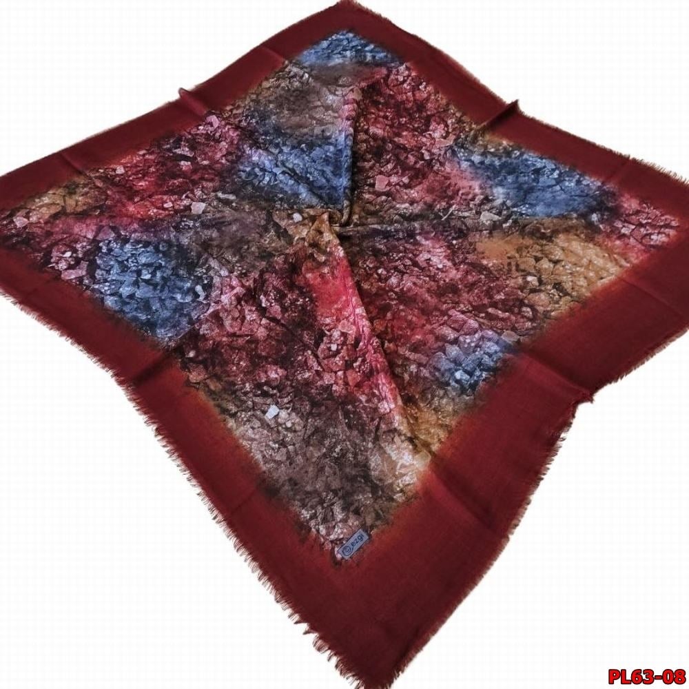 Ezgi Flamlı Keten Eşarp (Pl63-08)