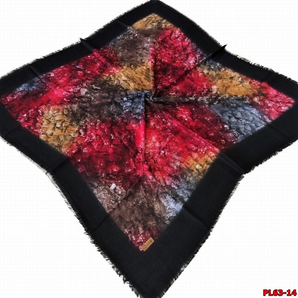 Ezgi Flamlı Keten Eşarp (Pl63-14)