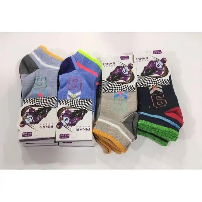 Erkek Çocuk Penye Patik Çorap 12'li Paket (Yaş:5-6)