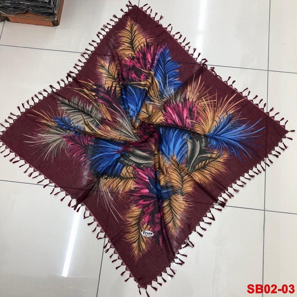 Firuze Boncuklu Cotton Eşarp(sb02-03)