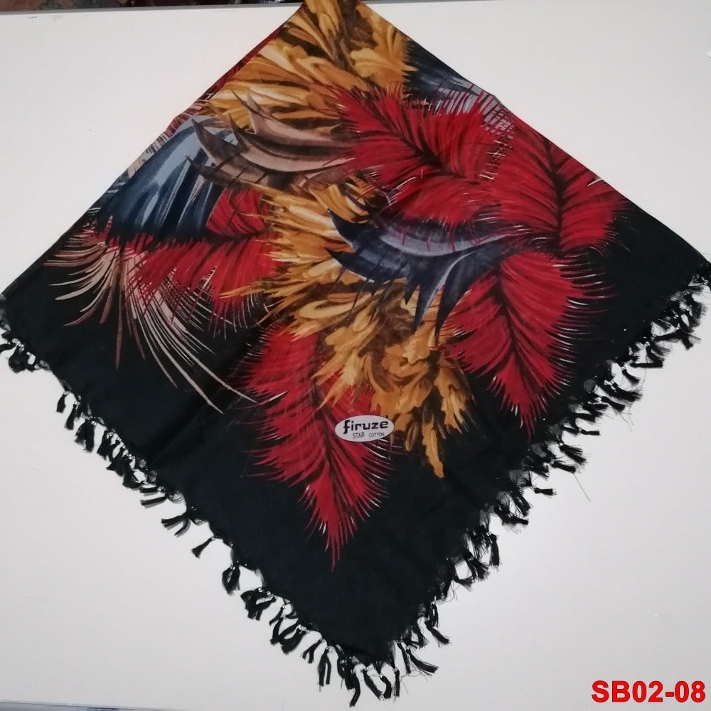 Firuze Boncuklu Cotton Eşarp(sb02-08)
