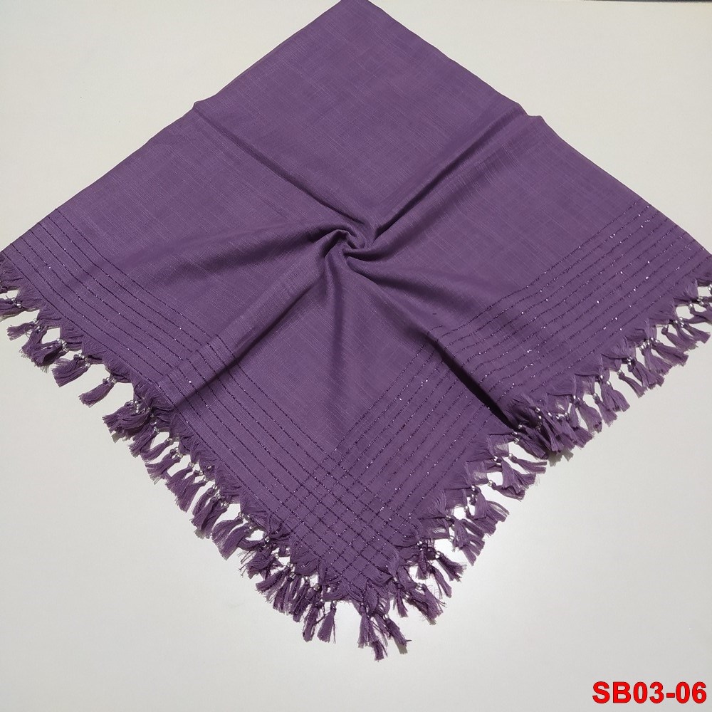 Firuze Boncuklu Cotton Eşarp(sb03-06)