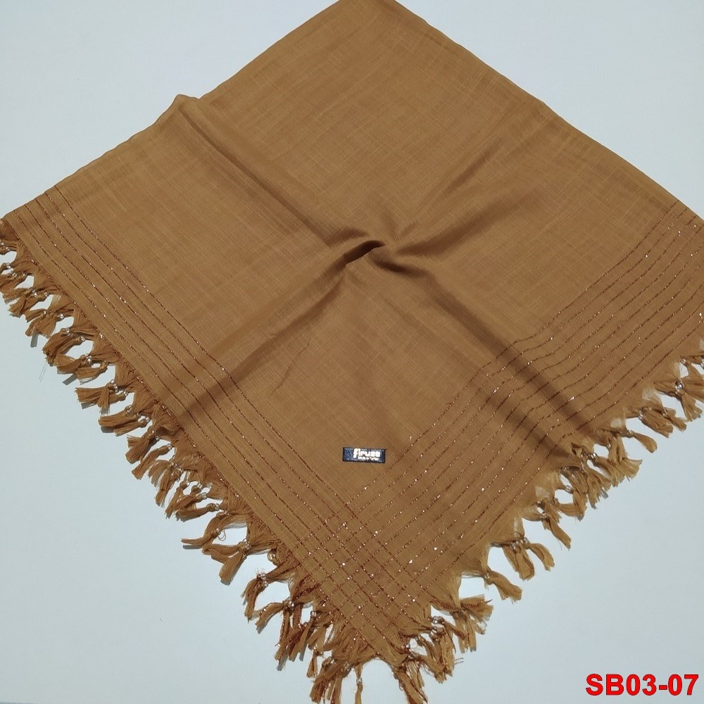 Firuze Boncuklu Cotton Eşarp(sb03-07)