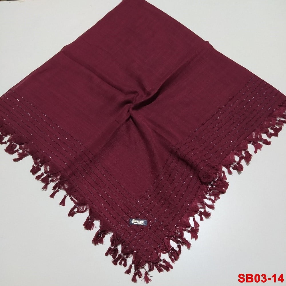 Firuze Boncuklu Cotton Eşarp(sb03-14)