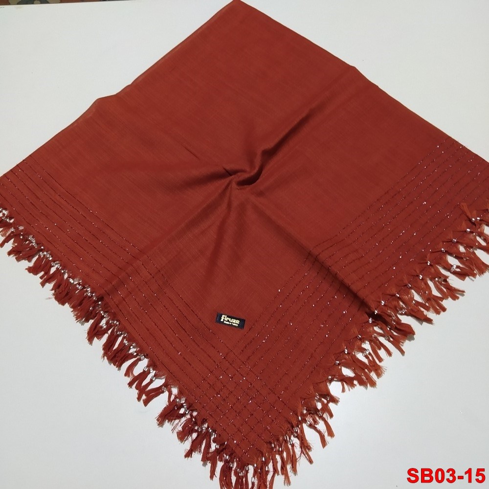 Firuze Boncuklu Cotton Eşarp(sb03-15)