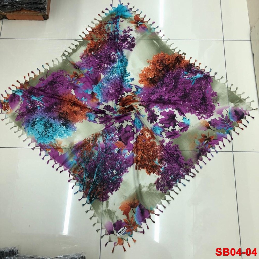 Firuze Boncuklu Cotton Eşarp(sb04-04)
