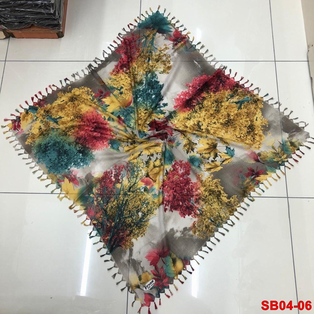 Firuze Boncuklu Cotton Eşarp(sb04-06)