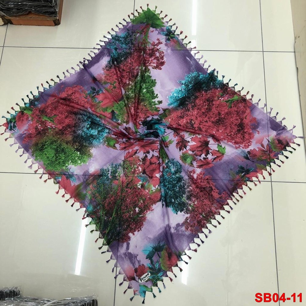 Firuze Boncuklu Cotton Eşarp(sb04-11)