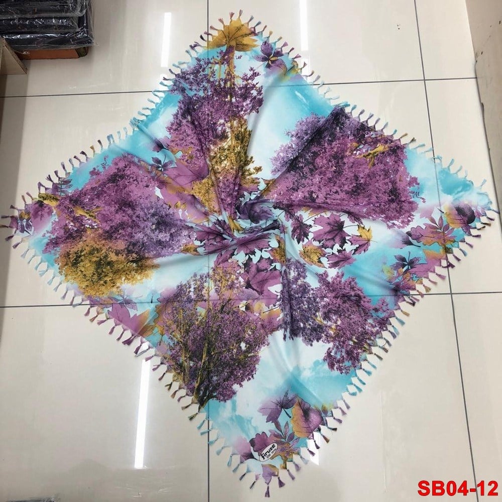 Firuze Boncuklu Cotton Eşarp(sb04-12)