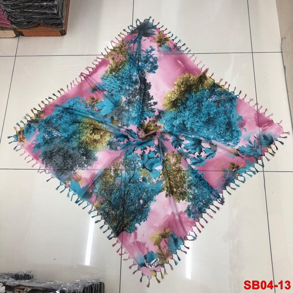 Firuze Boncuklu Cotton Eşarp(sb04-13)