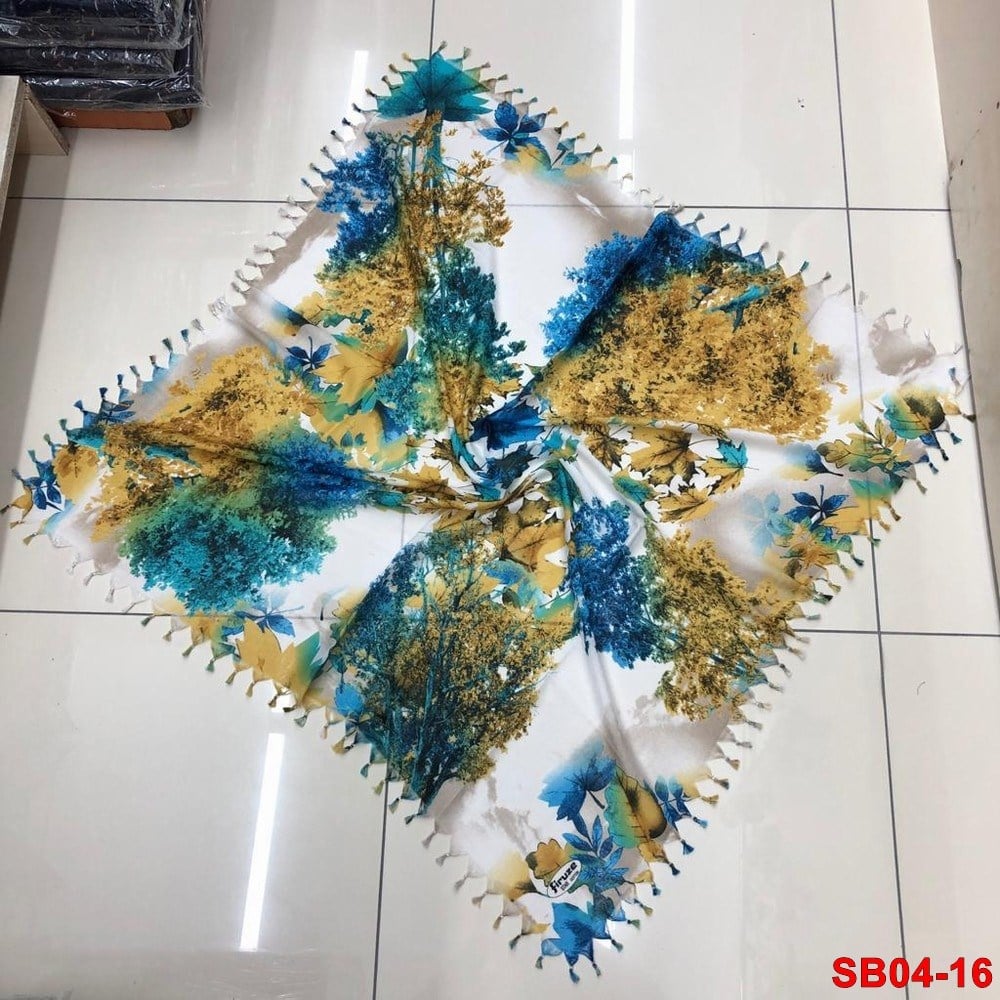 Firuze Boncuklu Cotton Eşarp(sb04-16)
