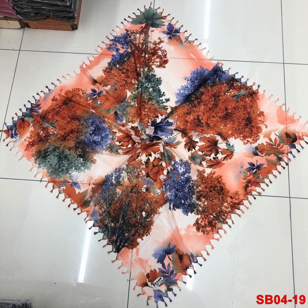 Firuze Boncuklu Cotton Eşarp(sb04-19)