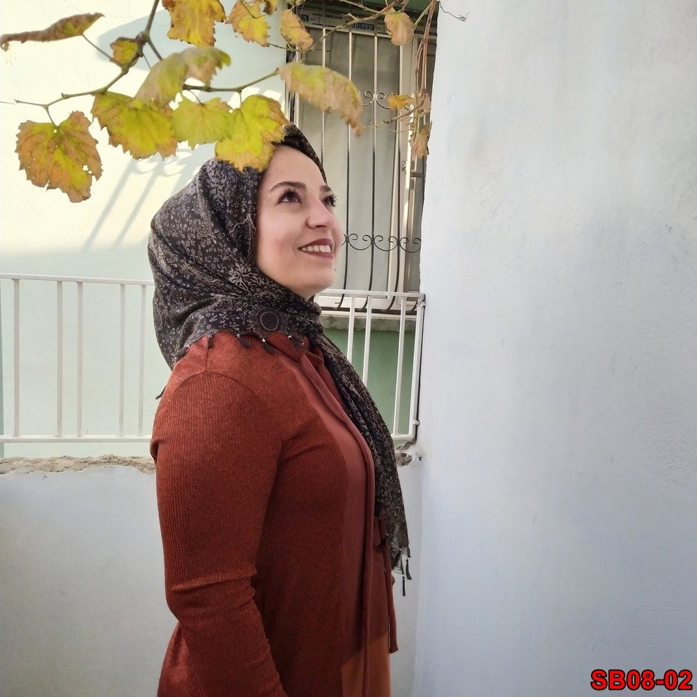 Firuze Boncuklu Cotton Eşarp(sb08-02)