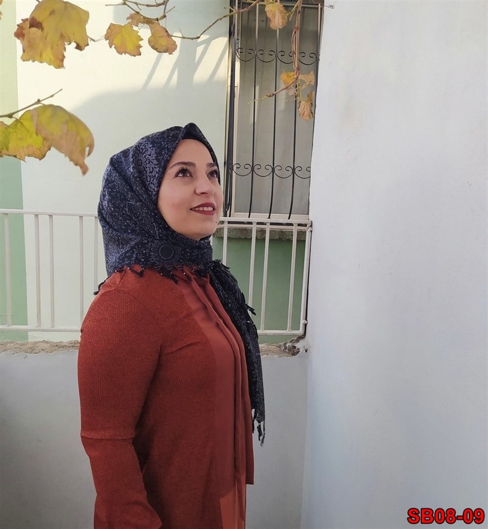 Firuze Boncuklu Cotton Eşarp(sb08-09)