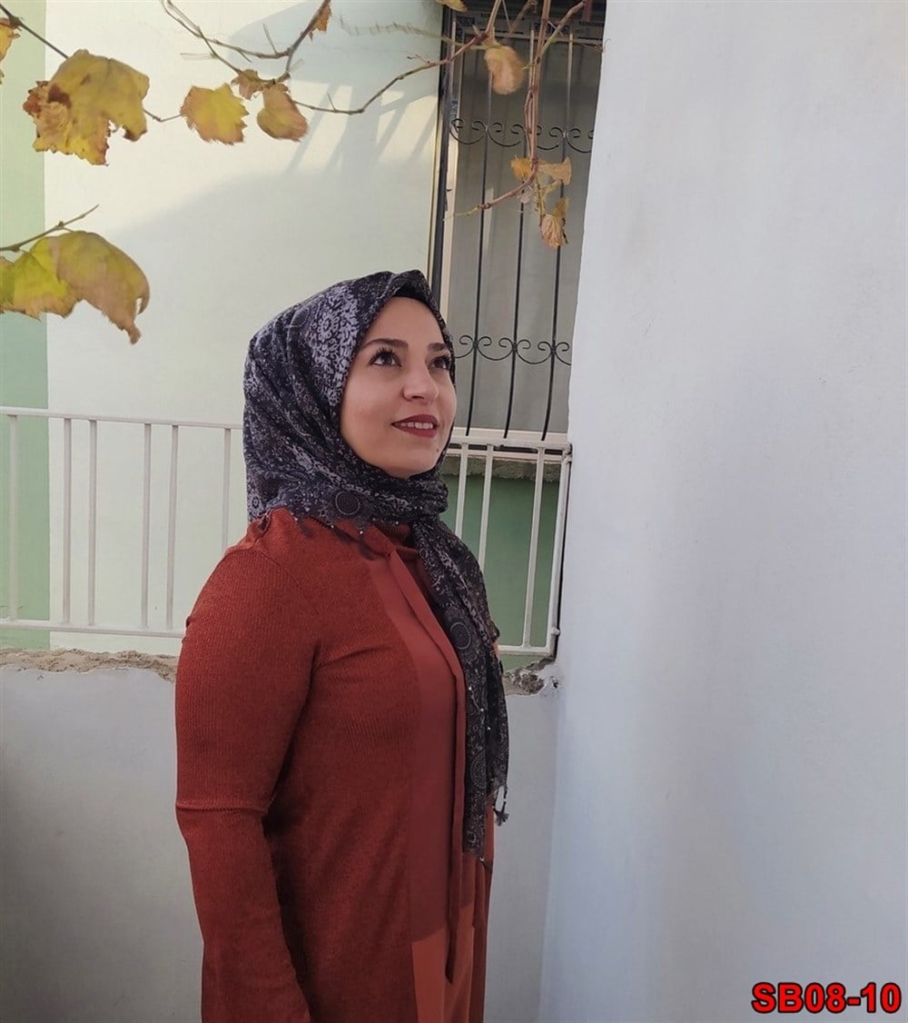 Firuze Boncuklu Cotton Eşarp(sb08-10)