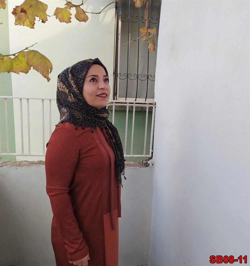 Firuze Boncuklu Cotton Eşarp(sb08-11)