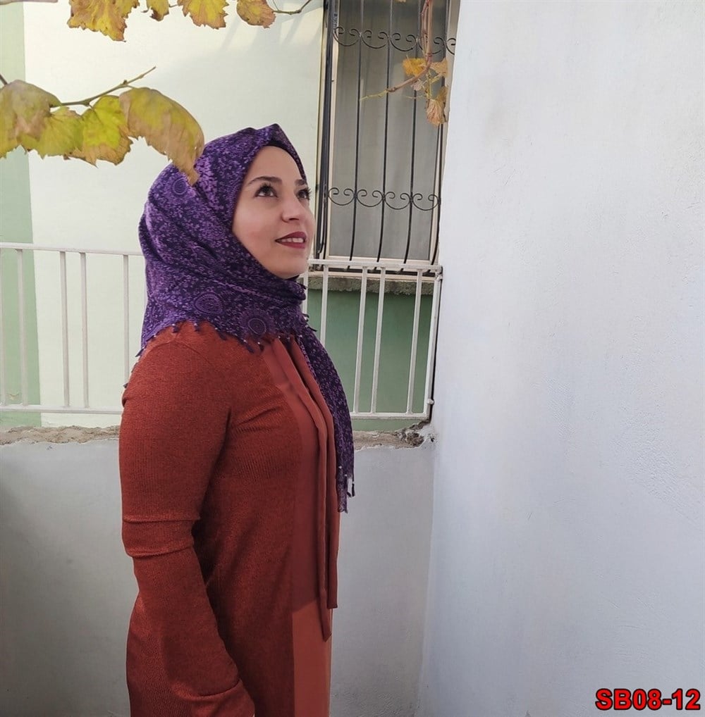 Firuze Boncuklu Cotton Eşarp(sb08-12)