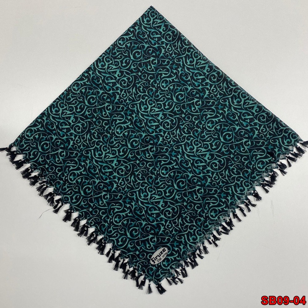 Firuze Boncuklu Cotton Eşarp(sb09-04)