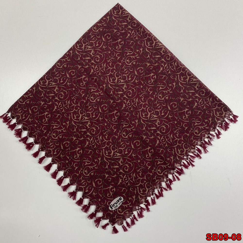 Firuze Boncuklu Cotton Eşarp(sb09-08)