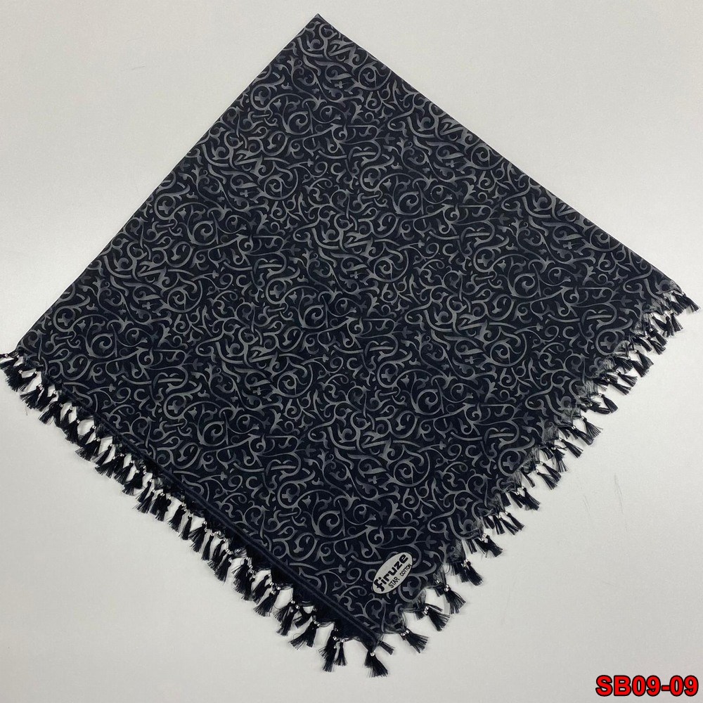Firuze Boncuklu Cotton Eşarp(sb09-09)