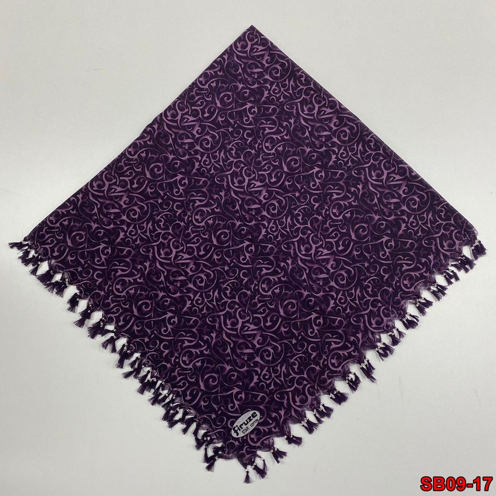 Firuze Boncuklu Cotton Eşarp(sb09-17)