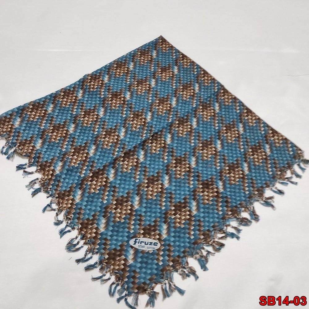 Firuze Boncuklu Cotton Eşarp(sb14-03)