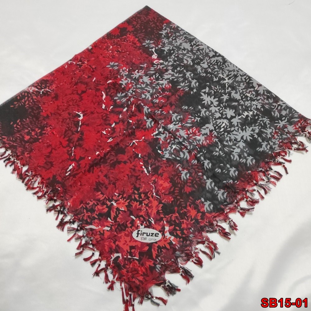 Firuze Boncuklu Cotton Eşarp(sb15-01)
