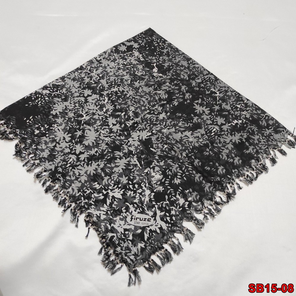 Firuze Boncuklu Cotton Eşarp(sb15-08)