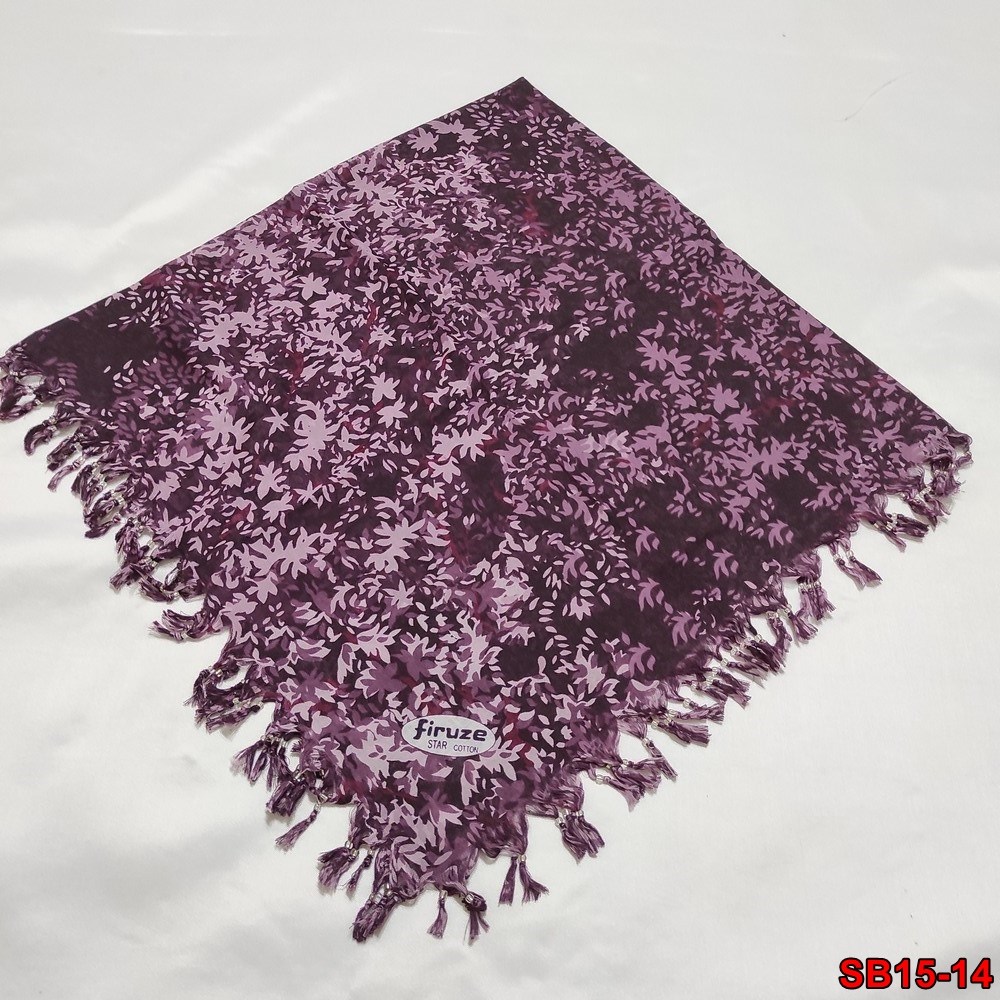 Firuze Boncuklu Cotton Eşarp(sb15-14)