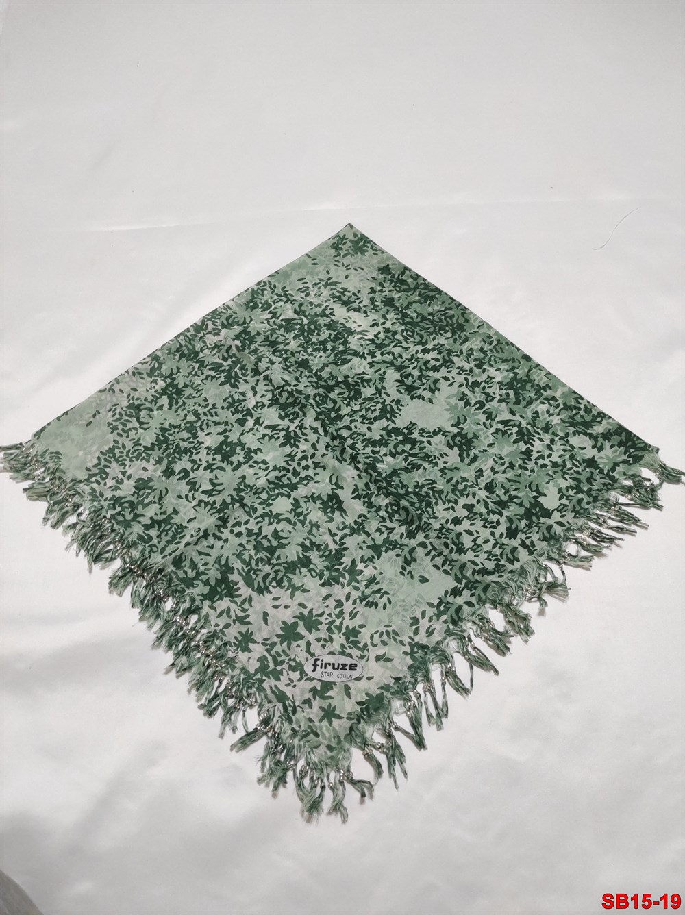 Firuze Boncuklu Cotton Eşarp(sb15-19)