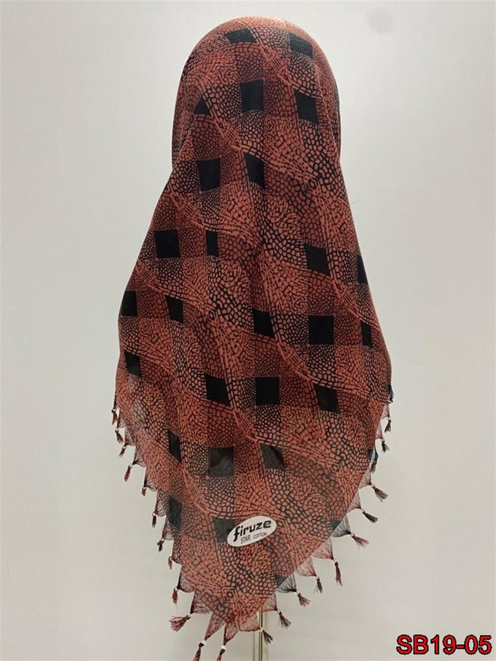 Firuze Boncuklu Cotton Eşarp(sb19-05)