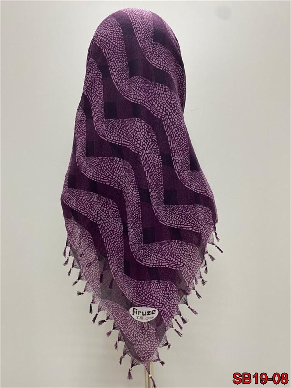 Firuze Boncuklu Cotton Eşarp(sb19-08)