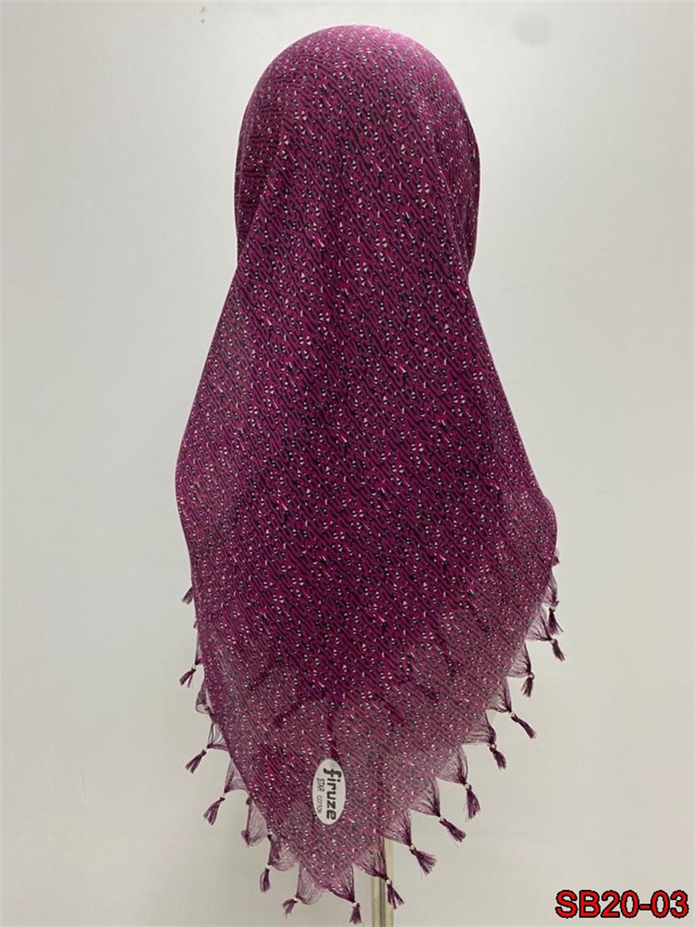 Firuze Boncuklu Cotton Eşarp(sb20-03)