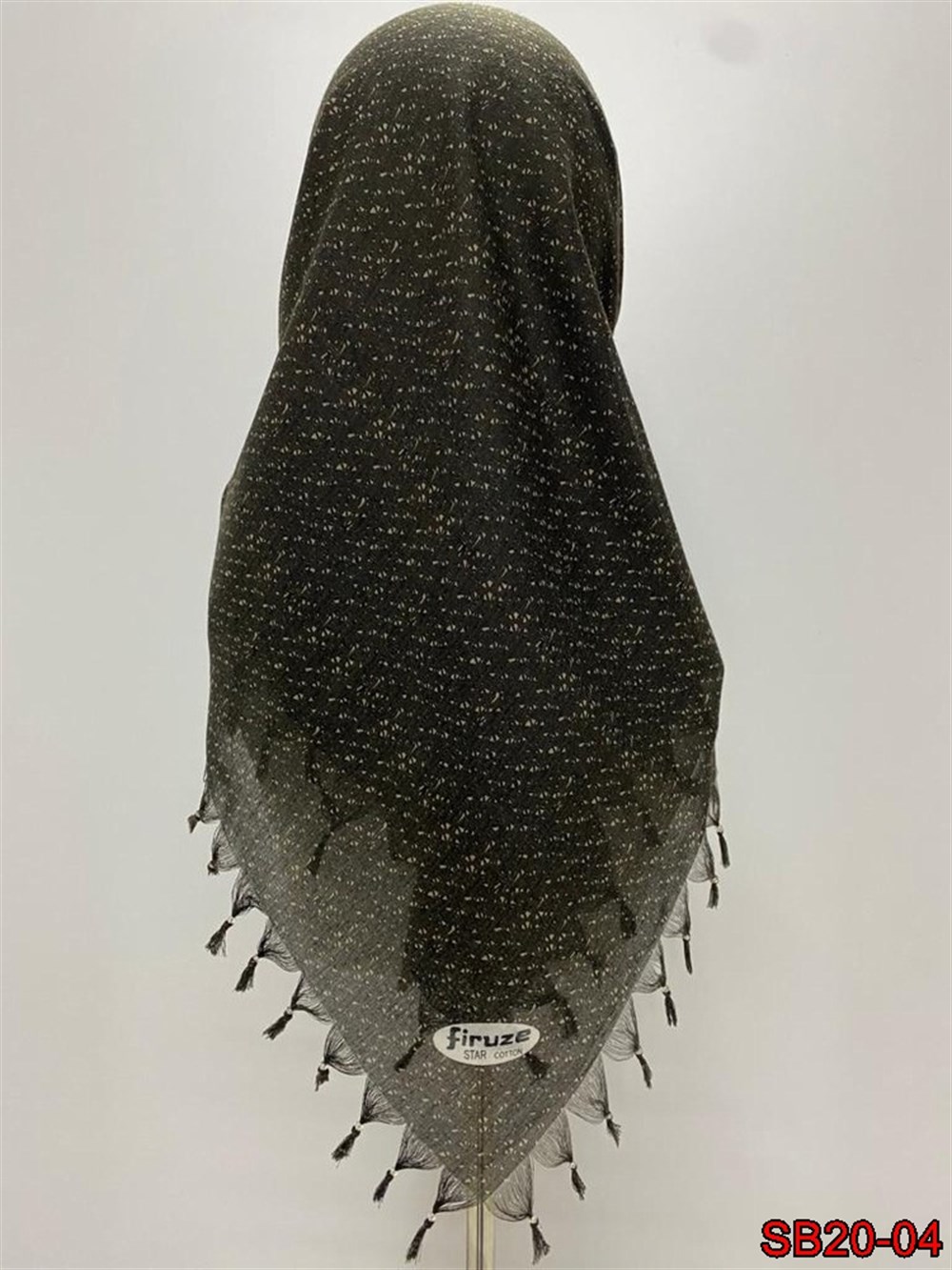 Firuze Boncuklu Cotton Eşarp(sb20-04)