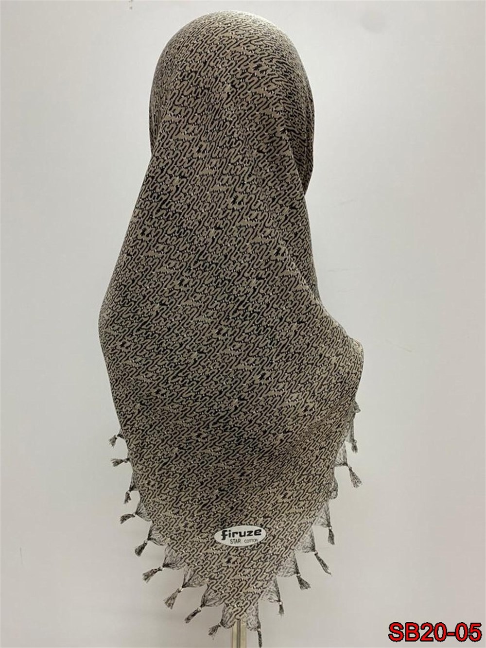Firuze Boncuklu Cotton Eşarp(sb20-05)
