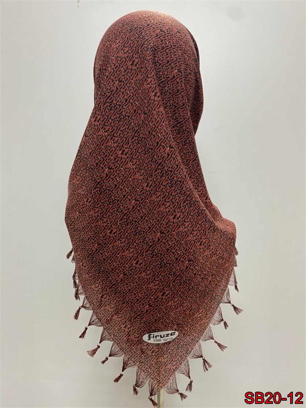 Firuze Boncuklu Cotton Eşarp(sb20-12)