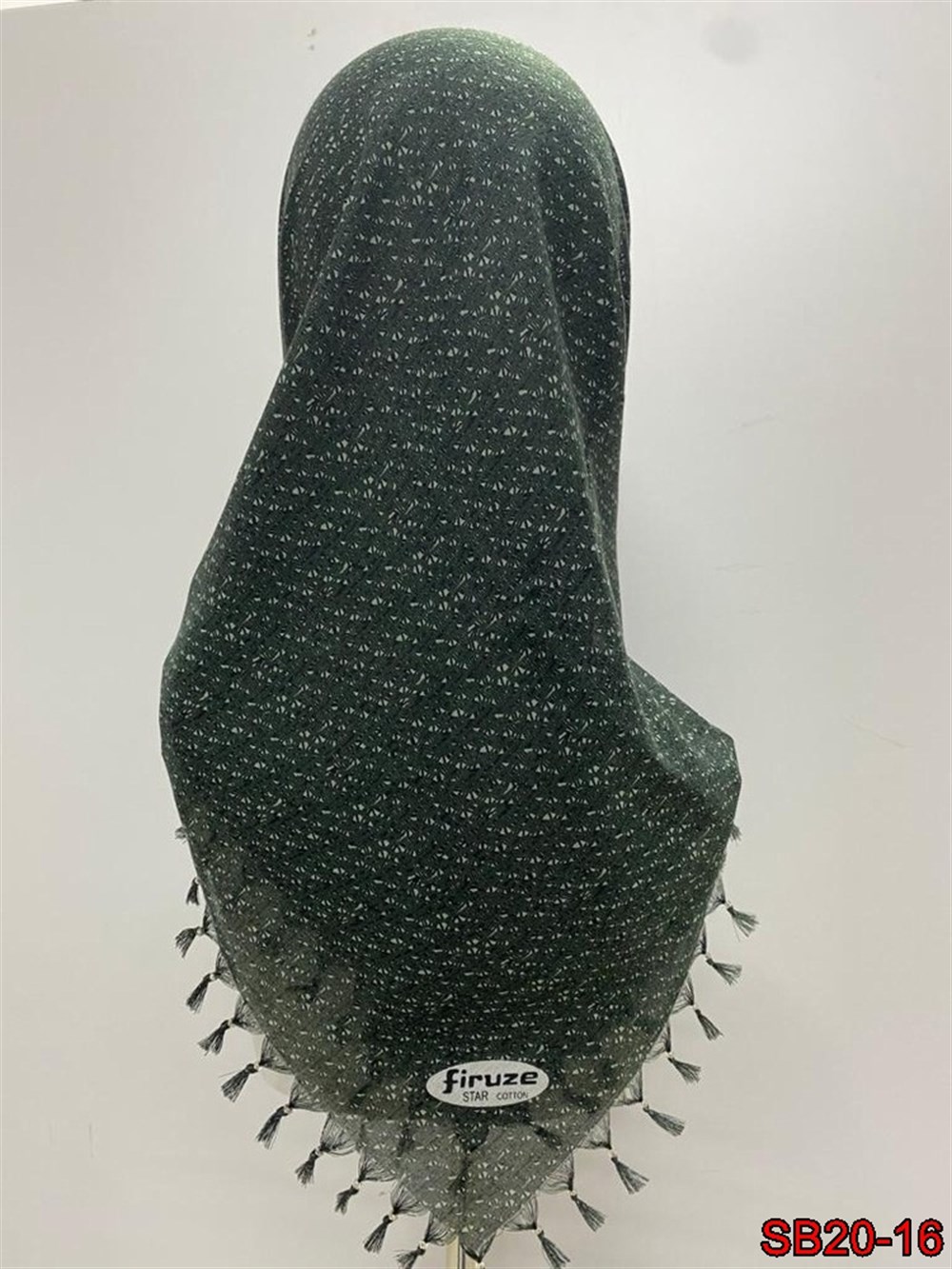 Firuze Boncuklu Cotton Eşarp(sb20-16)