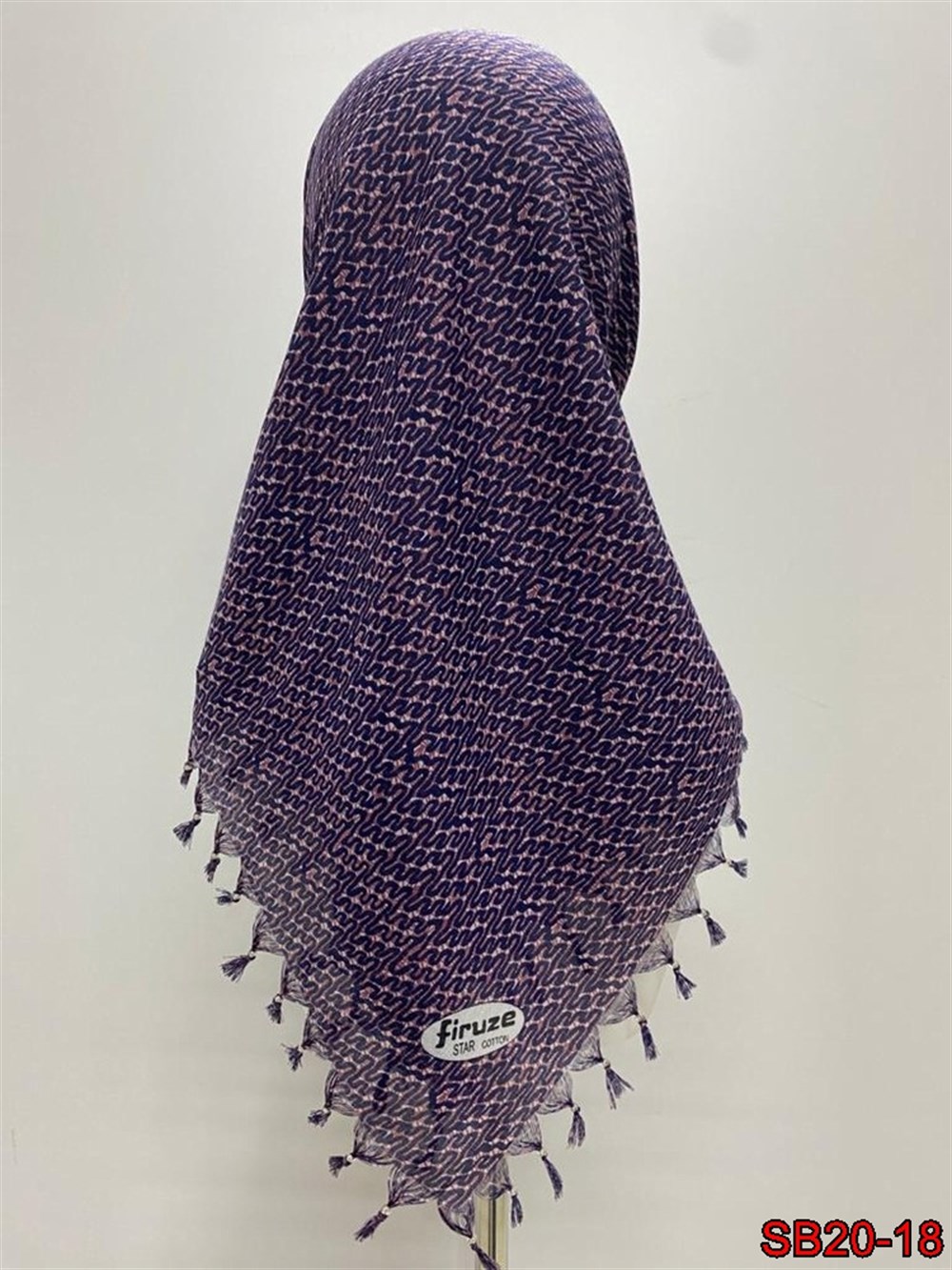 Firuze Boncuklu Cotton Eşarp(sb20-18)