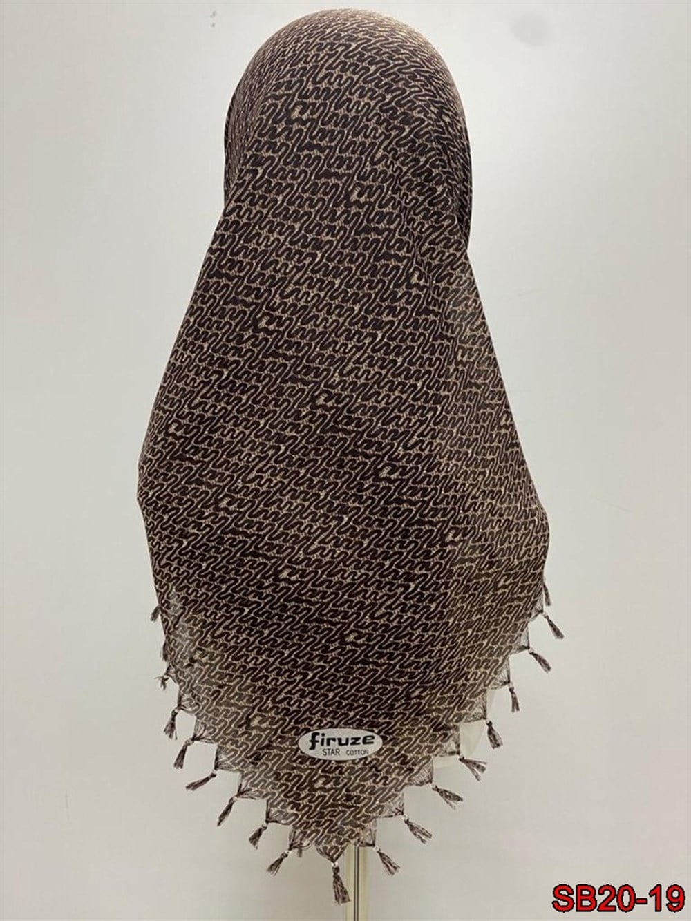 Firuze Boncuklu Cotton Eşarp(sb20-19)